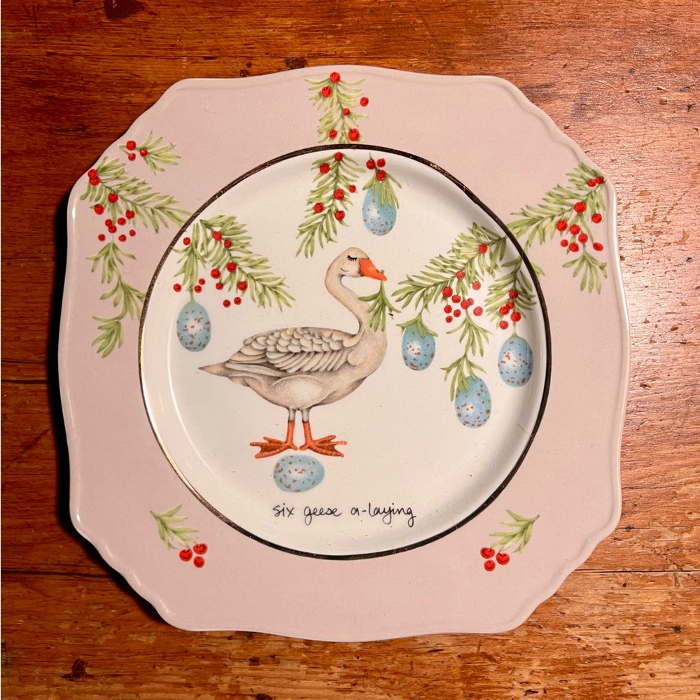 “Six Guess A-Laying” Appetizer Plate by Lou Rota for Anthropologie